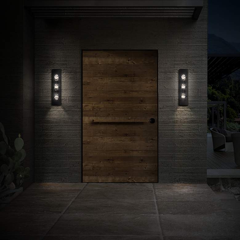 Image 7 Strata 3 Light LED Outdoor Wall Light more views