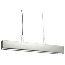 Strata 36&quot; Satin Pewter Opal Acrylic LED Linear Suspension