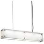 Strata 36"W Dark Iron and Opal Acrylic Linear Suspension LED