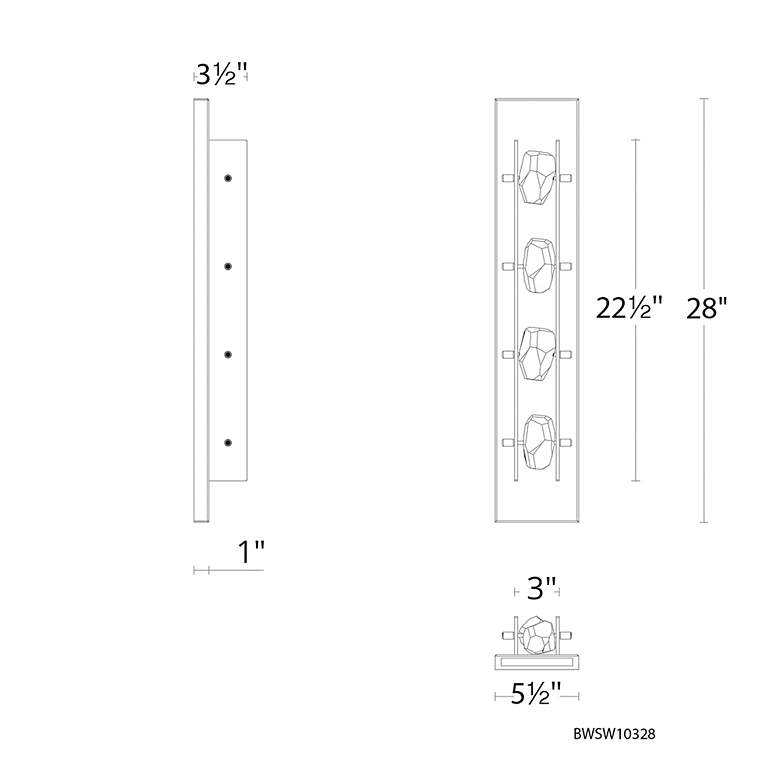 Image 6 Strata 4 Light LED Outdoor Wall Light more views