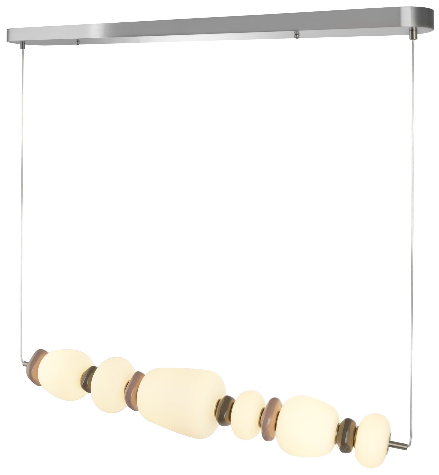 Image 2 Strata 40.5" Wide Satin Nickel Pendant more views
