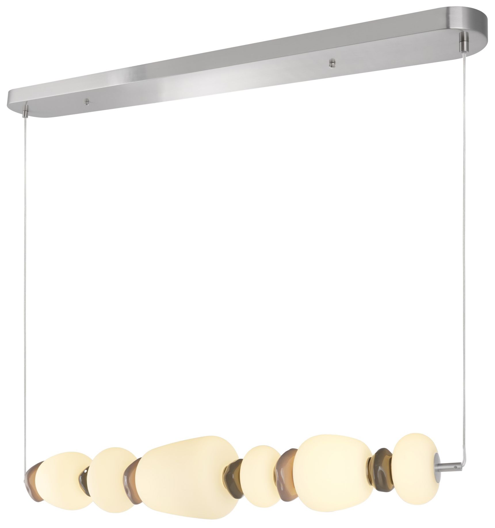 Image 3 Strata 40.5" Wide Satin Nickel Pendant more views