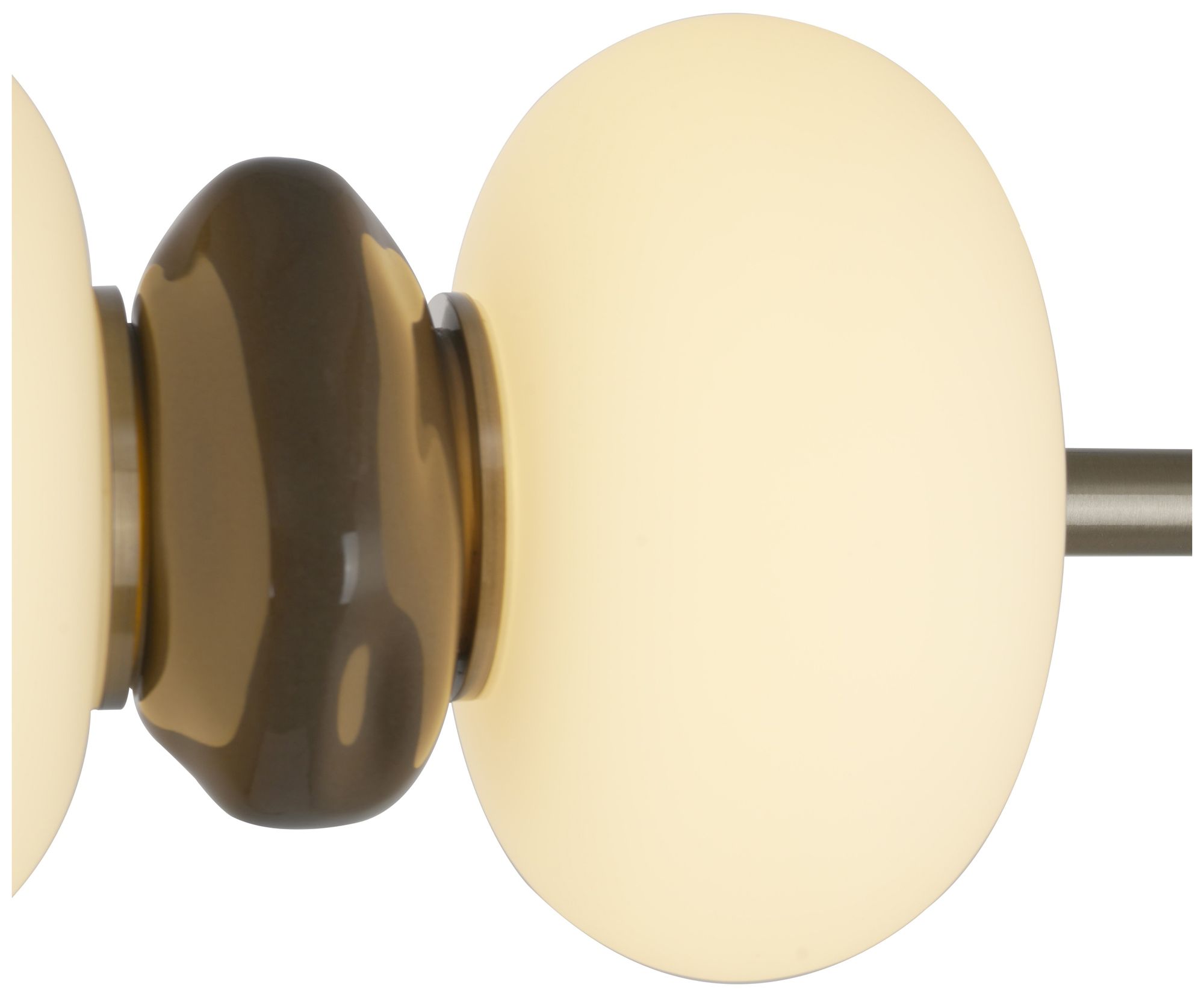 Image 4 Strata 40.5" Wide Satin Nickel Pendant more views