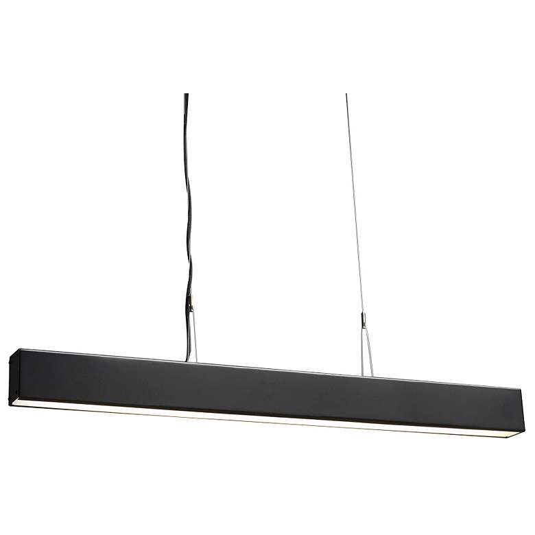 Image 1 Strata 48"W Black Opal Acrylic Linear Suspension 0-10V LED
