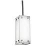 Strata 6"W Smoked Silver and Opal Acrylic Pendant 0-10V LED