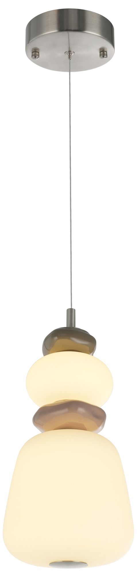 Image 3 Strata 7" Wide Satin Nickel Pendant more views