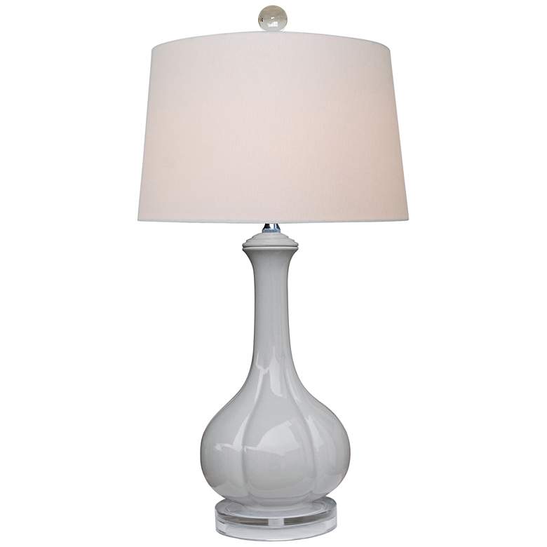 Image 1 Strata Light Gray Porcelain Table Lamp
