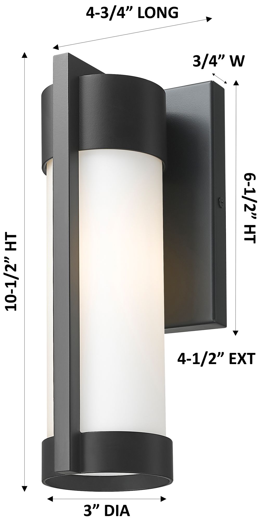 Image 3 Stratford 10" Matte Black Coastal Outdoor Sconce With White Glass more views