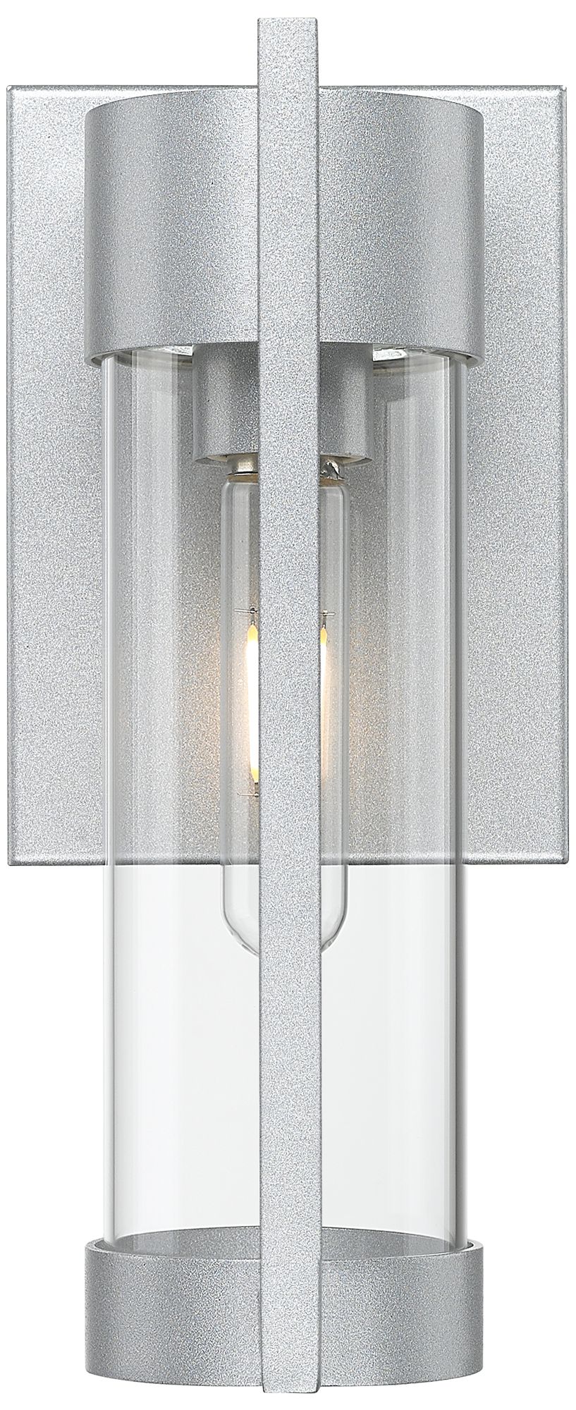Image 2 Stratford 10" Silver Coastal Outdoor Sconce With Clear Glass more views
