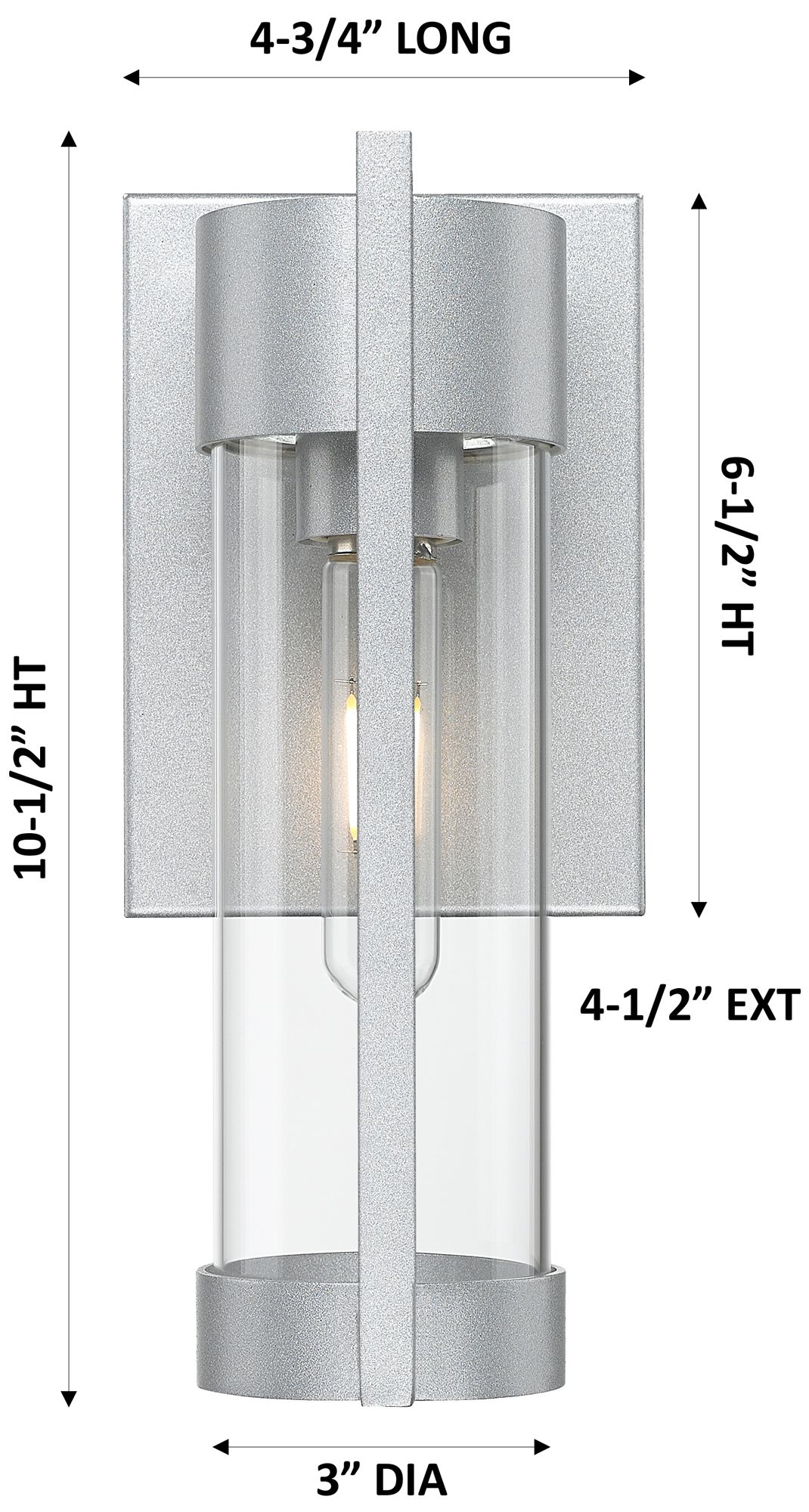 Image 3 Stratford 10" Silver Coastal Outdoor Sconce With Clear Glass more views