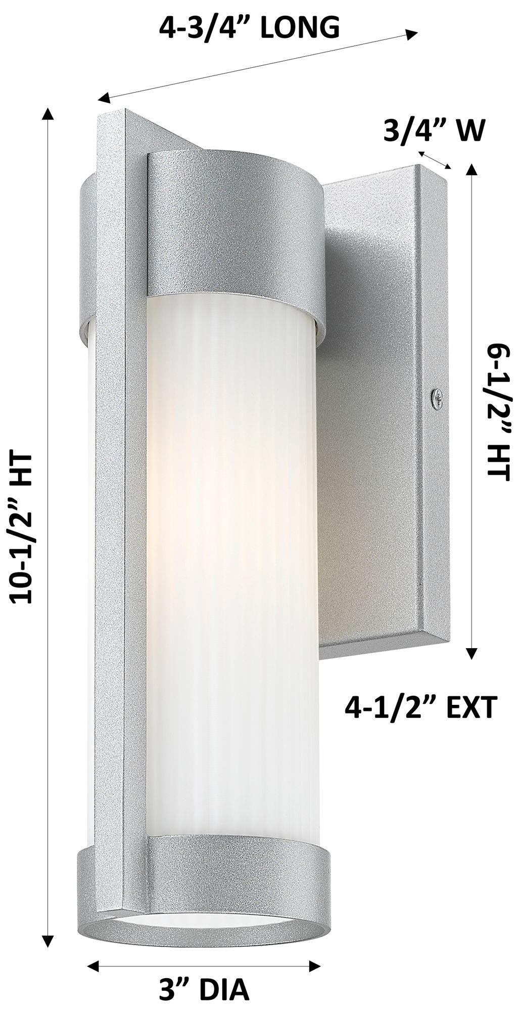 Image 3 Stratford 10" Silver Coastal Outdoor Sconce With Striped White Glass more views