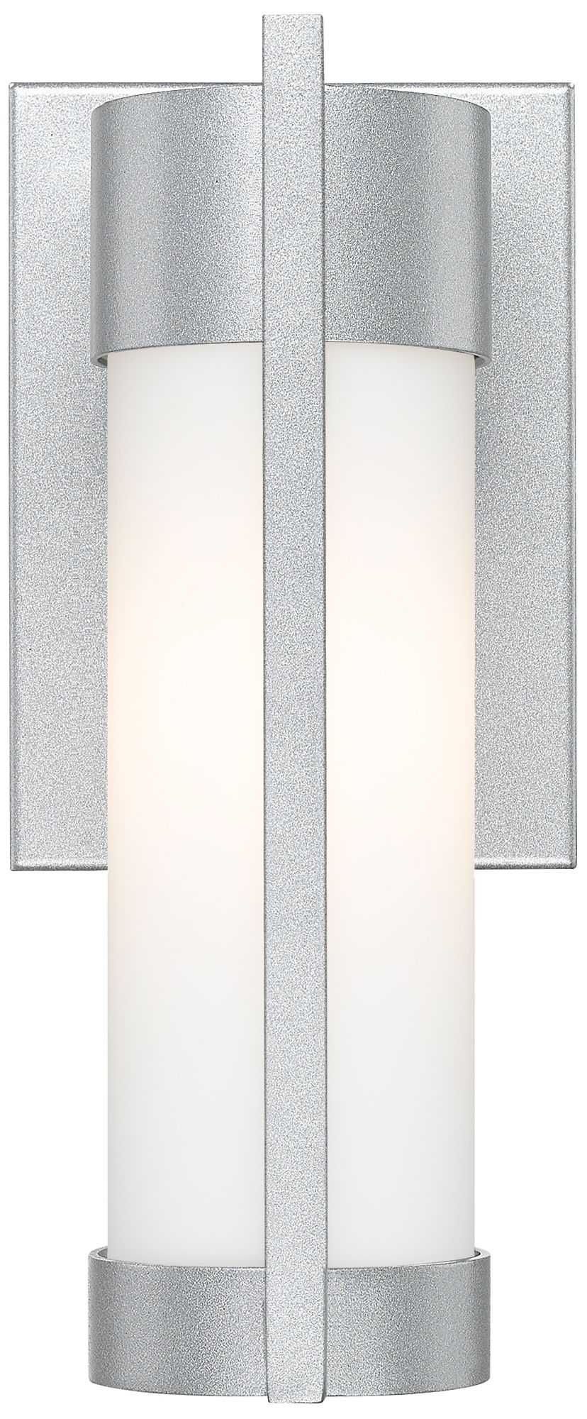 Image 2 Stratford 10" Silver Coastal Outdoor Sconce With White Glass more views