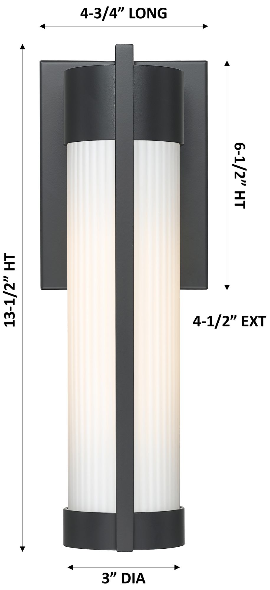 Image 3 Stratford 13" Matte Black Coastal Outdoor Sconce With Striped White Glass more views