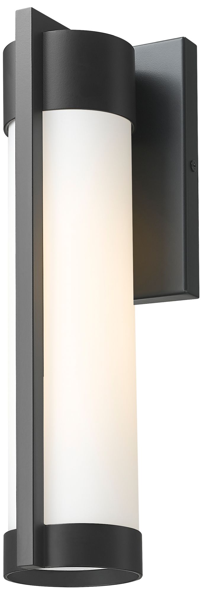 Stratford 13" Matte Black Coastal Outdoor Sconce With White Glass