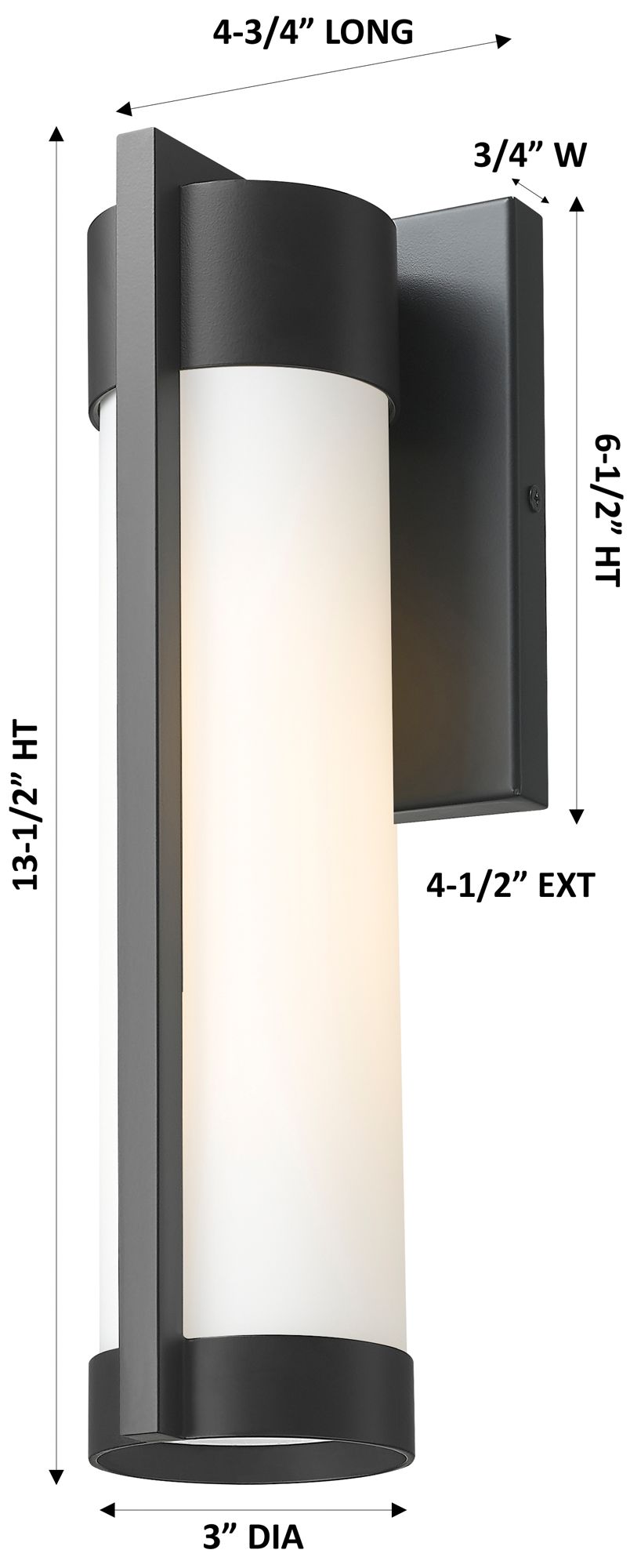 Image 3 Stratford 13" Matte Black Coastal Outdoor Sconce With White Glass more views