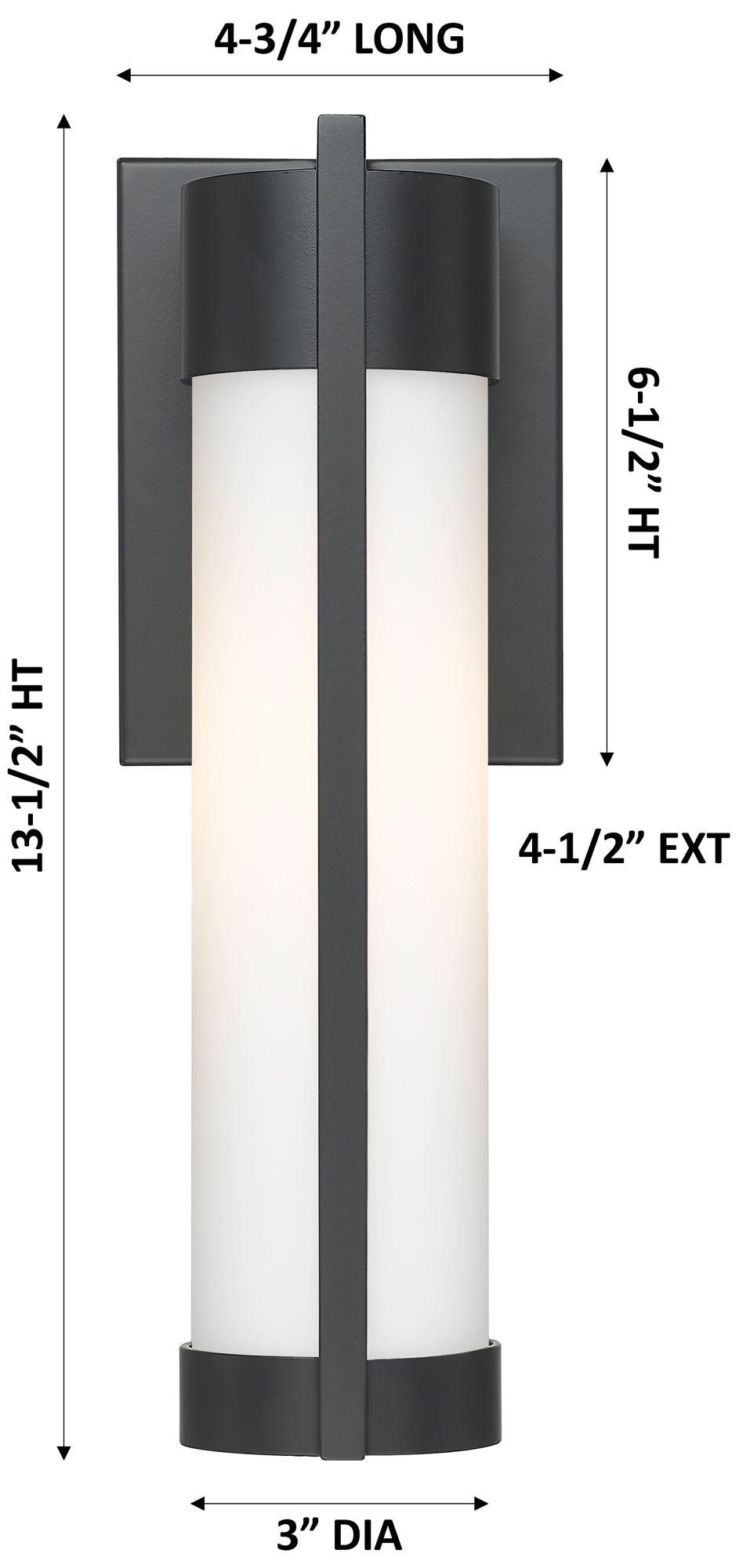 Image 4 Stratford 13" Matte Black Coastal Outdoor Sconce With White Glass more views