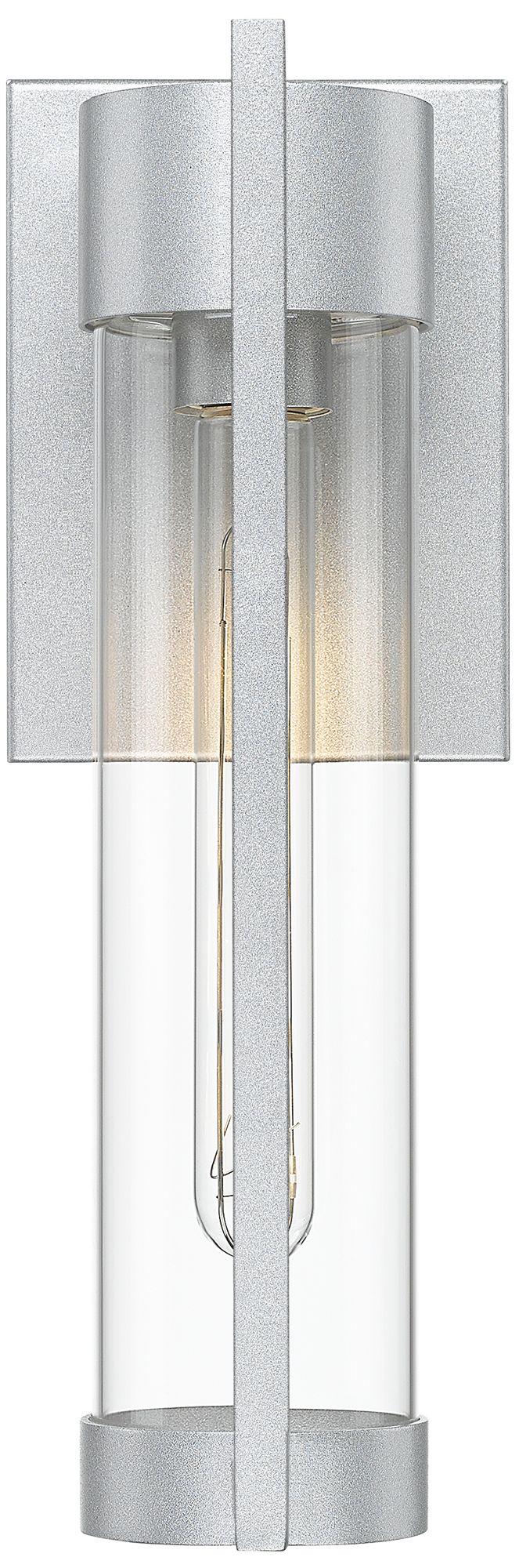 Image 2 Stratford 13" Silver Coastal Outdoor Sconce With Clear Glass more views