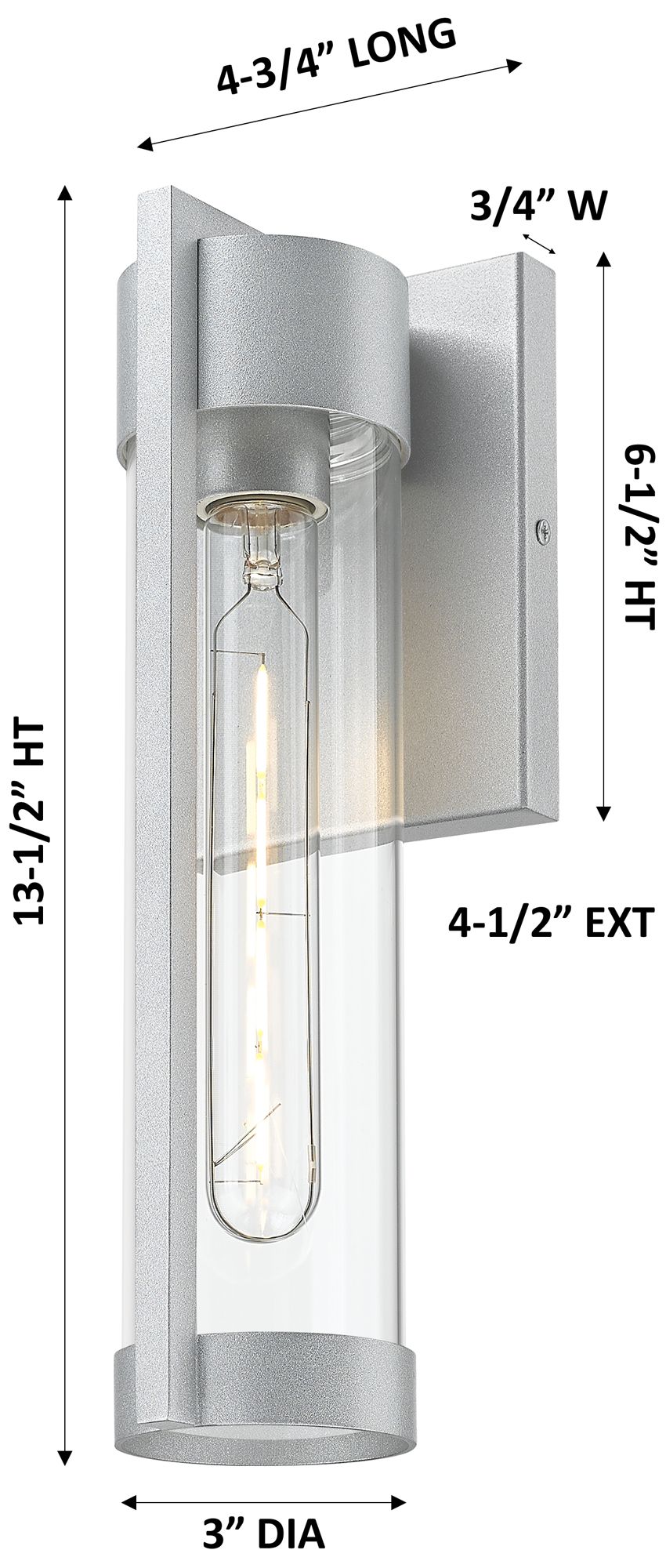 Image 3 Stratford 13" Silver Coastal Outdoor Sconce With Clear Glass more views