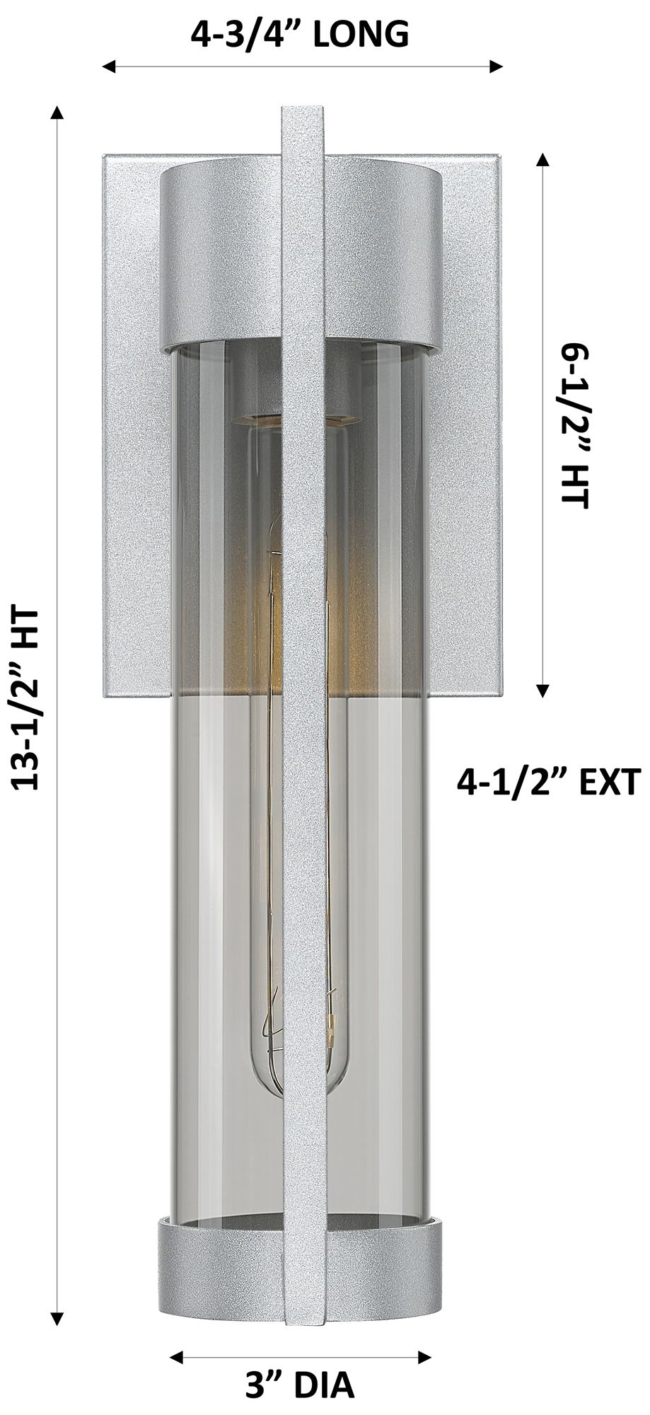 Image 3 Stratford 13" Silver Coastal Outdoor Sconce With Light Smoke Glass more views