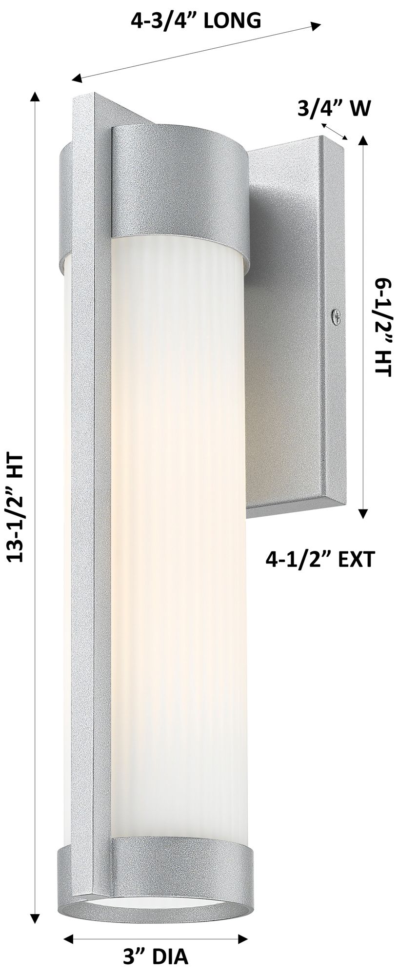 Image 3 Stratford 13" Silver Coastal Outdoor Sconce With Striped White Glass more views