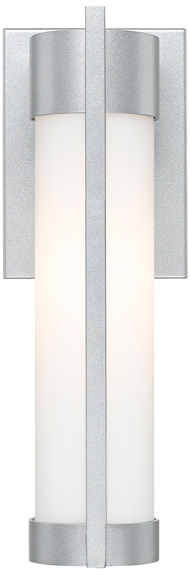 Image 2 Stratford 13" Silver Coastal Outdoor Sconce With White Glass more views