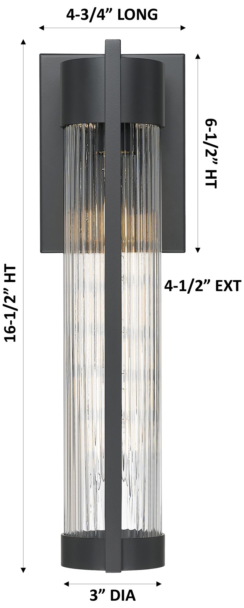 Image 4 Stratford 16" Matte Black Coastal Outdoor Sconce With Seeded Glass more views