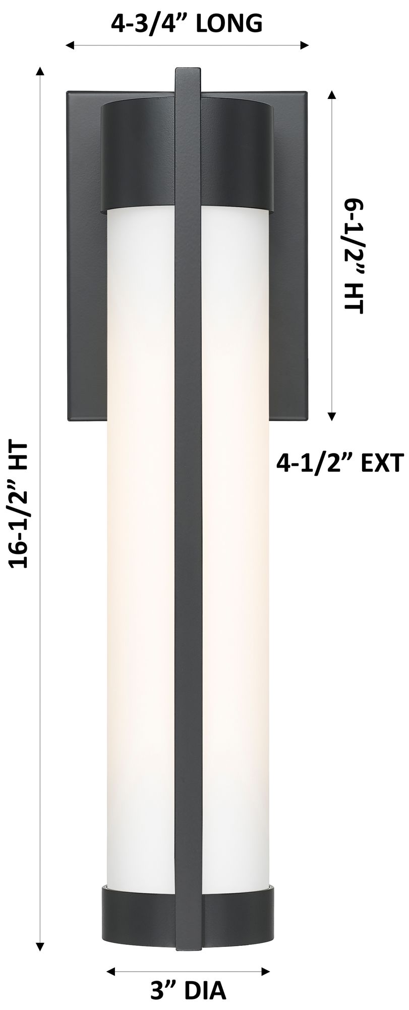 Image 3 Stratford 16" Matte Black Coastal Outdoor Sconce With White Glass more views