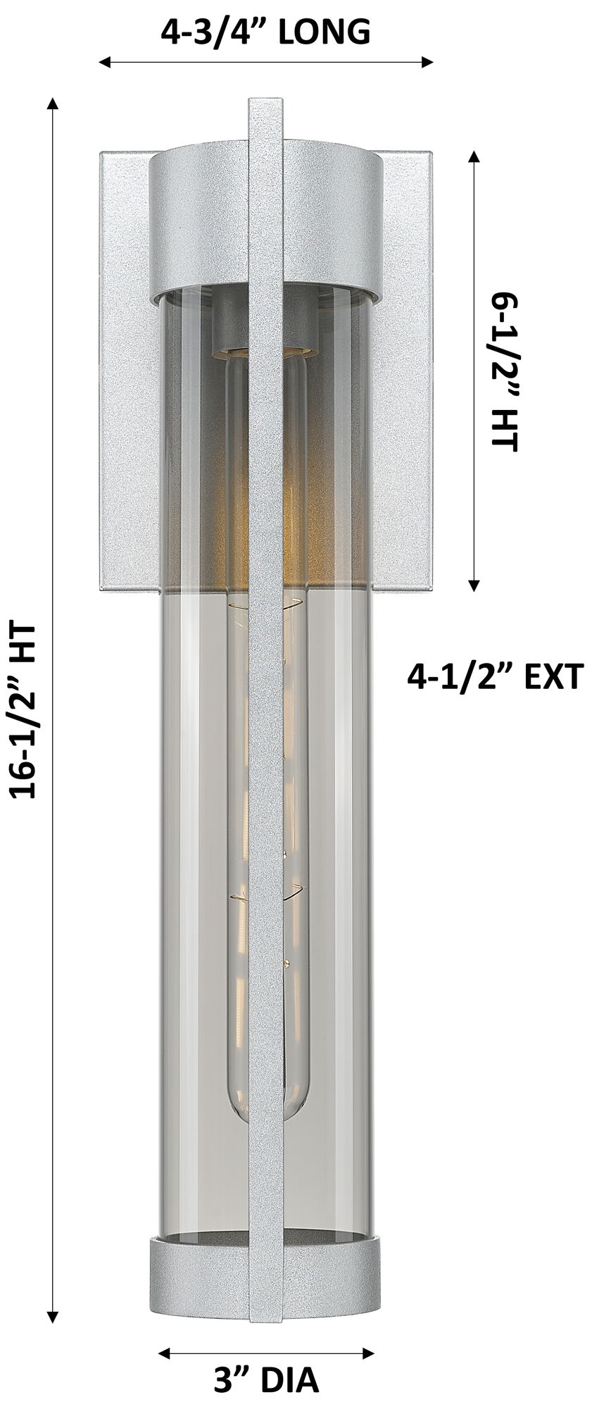 Image 3 Stratford 16" Silver Coastal Outdoor Sconce With Light Smoke Glass more views