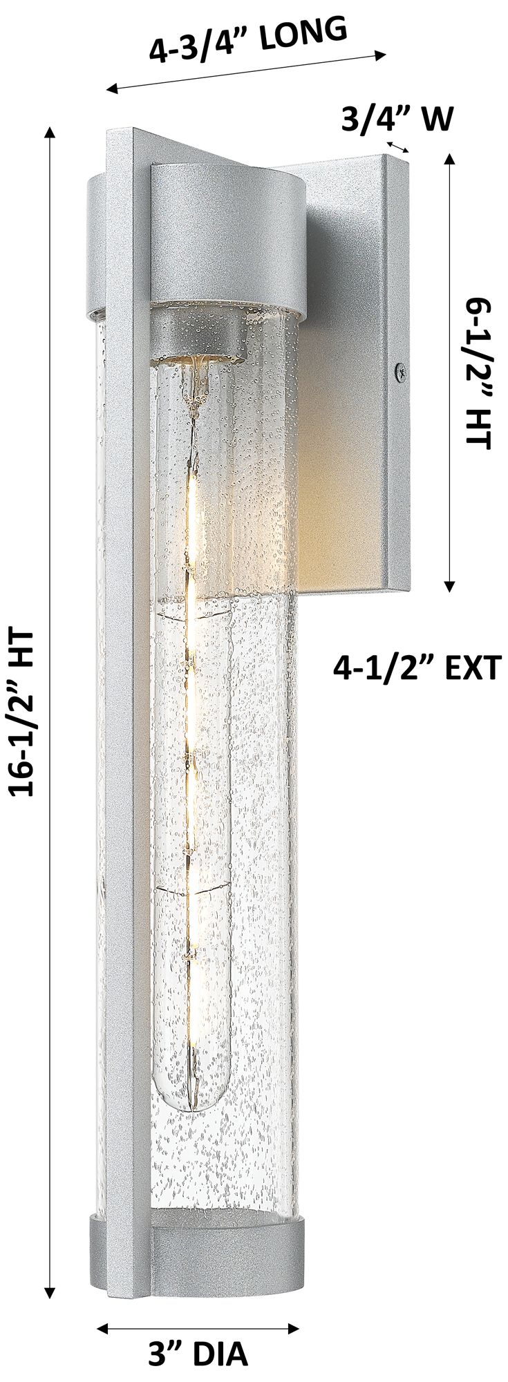 Image 3 Stratford 16" Silver Coastal Outdoor Sconce With Striped Clear Glass more views