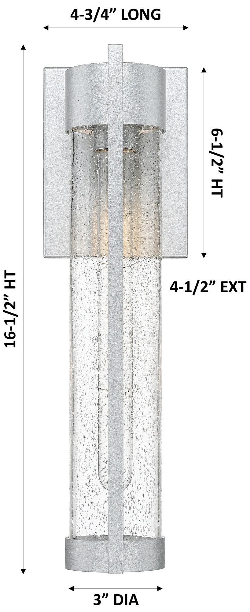 Image 4 Stratford 16" Silver Coastal Outdoor Sconce With Striped Clear Glass more views