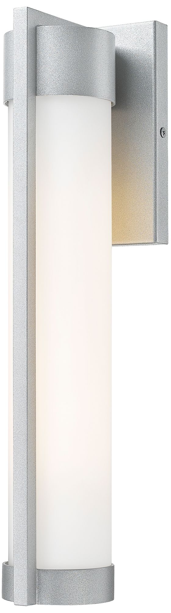 Stratford 16" Silver Coastal Outdoor Sconce With White Glass