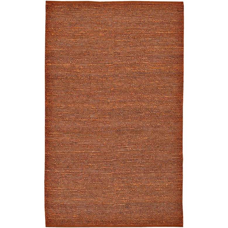 Image 1 Stratford Collection 5&#39;x8&#39; Rust Hand-Woven Jute Rug
