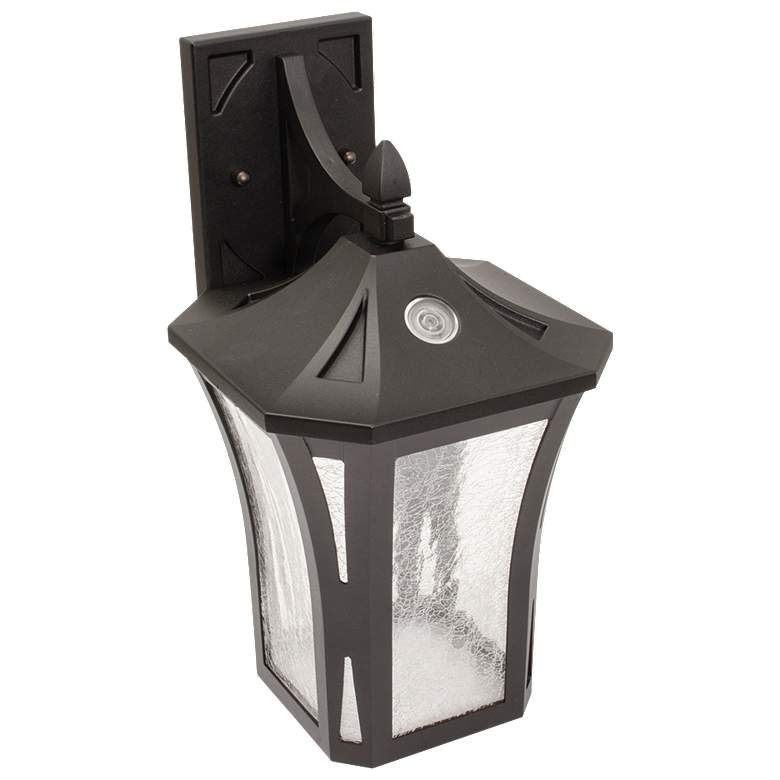 Image 1 Stratford - Wall Sconce - Black Finish - Clear Crackle Glass