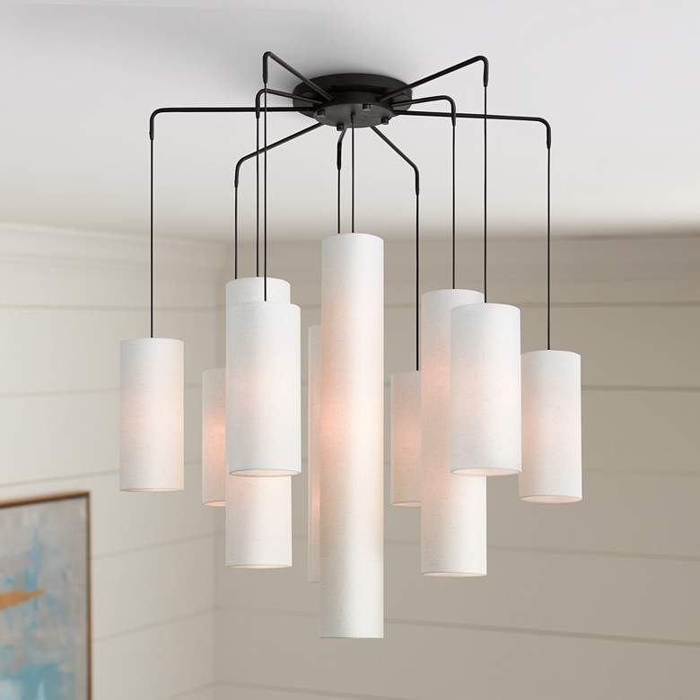 Image 1 Strathmore 44 1/2" Wide Bronze 15-Light Modern Foyer Chandelier