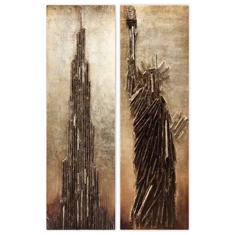 Image 1 Stratified & Liberty 72" High 2-Piece Wall Sculpture Set