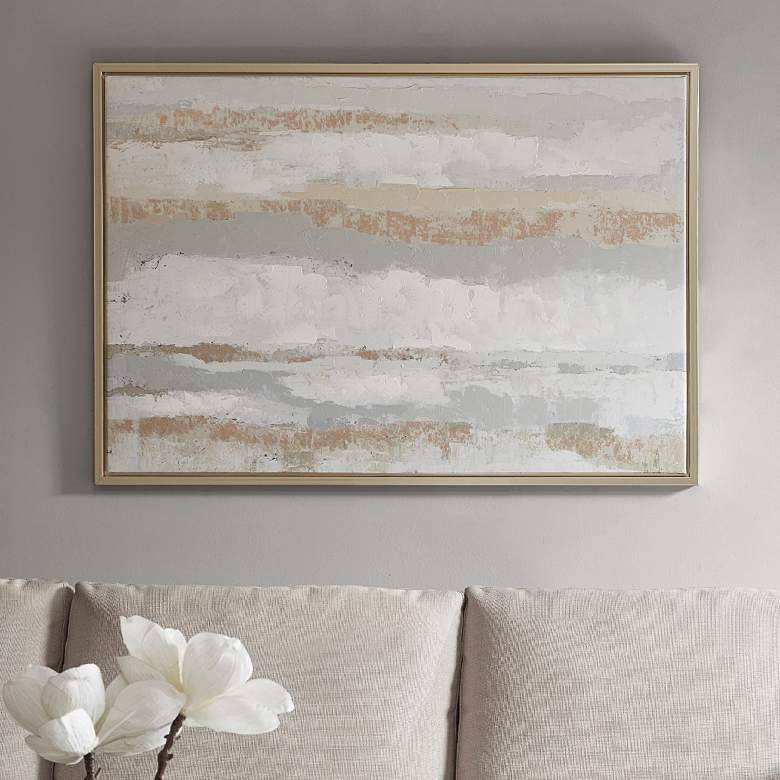Image 1 Strato 39 1/2" Wide Rectangular Framed Canvas Wall Art