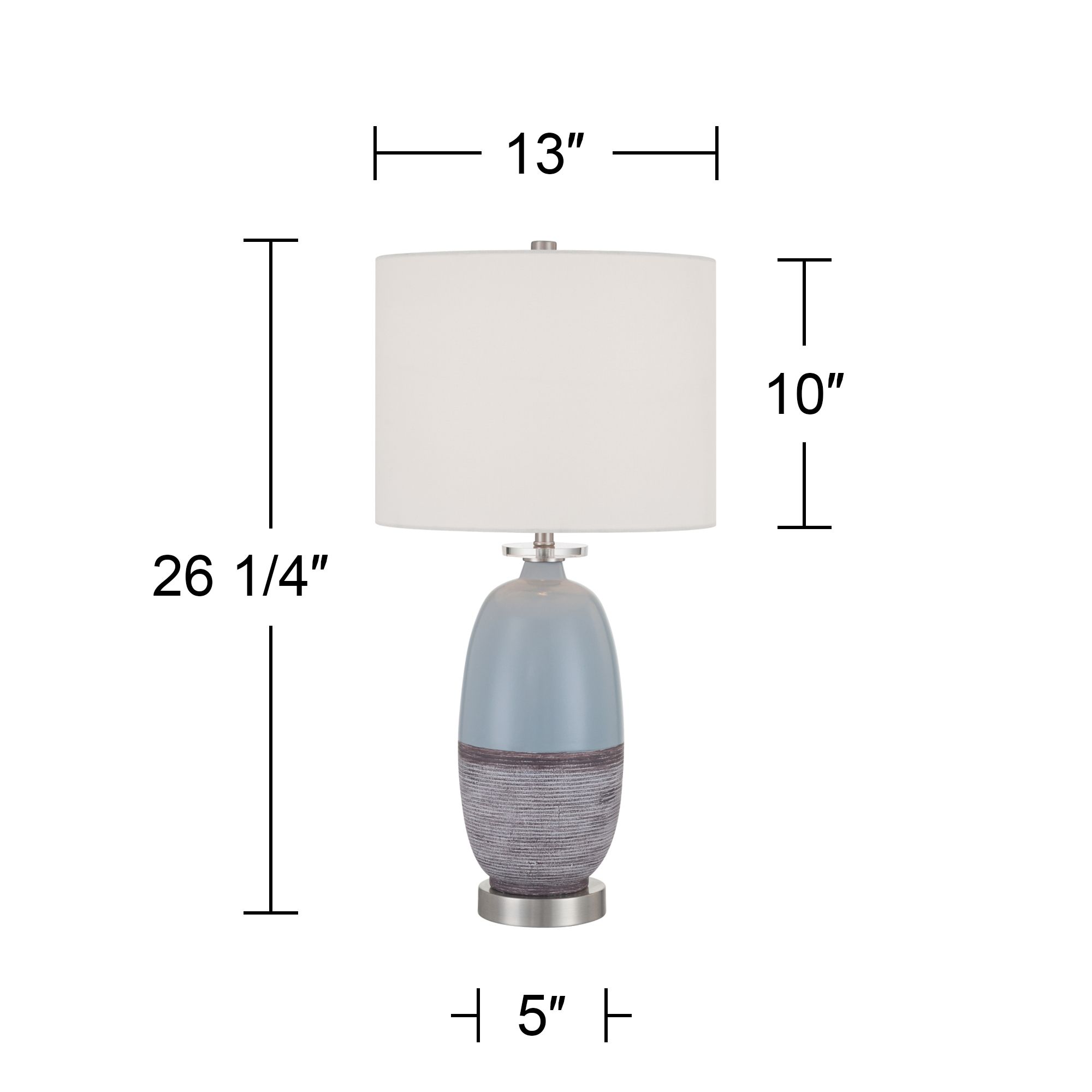 Stratos 26 1/4"H Blue Cloud Ceramic Table Lamp Set of 2 with Dimmer