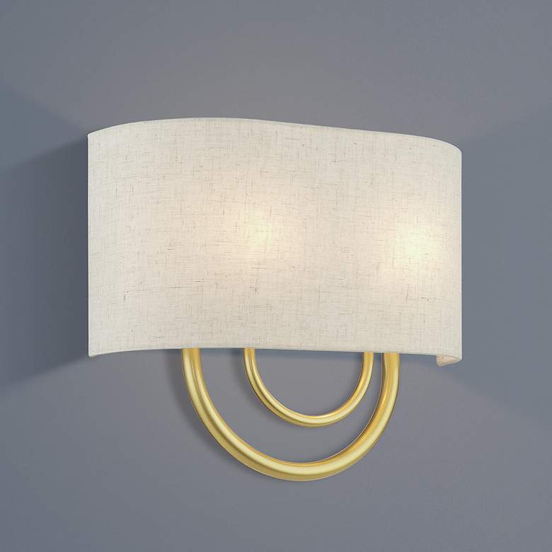 Image 1 Stratton 11" High Soft Gold Wall Sconce