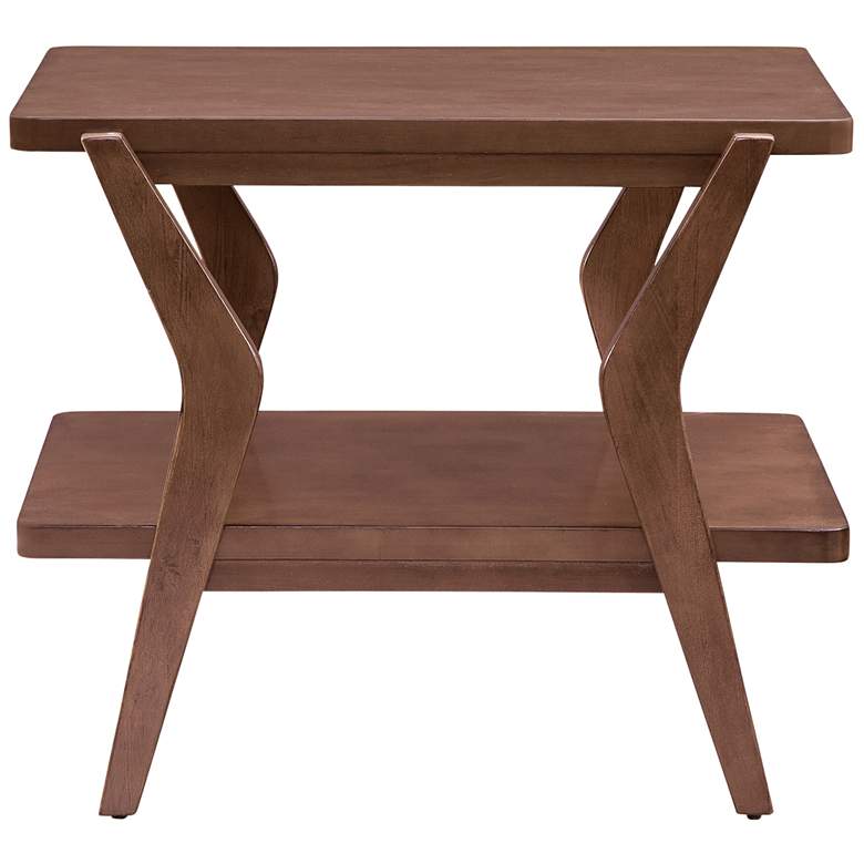 Image 1 Stratton 24 inch Walnut Wooden End Table