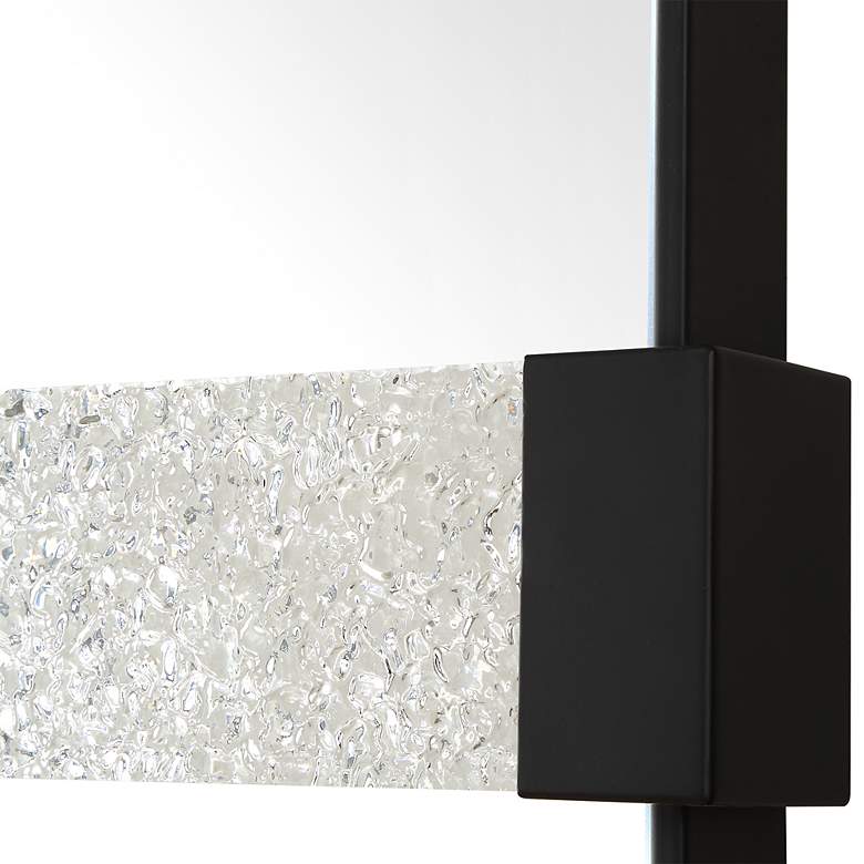 Image 5 Stratton 29 3/8" x 72" Satin Black Iron Framed Wall Mirror more views