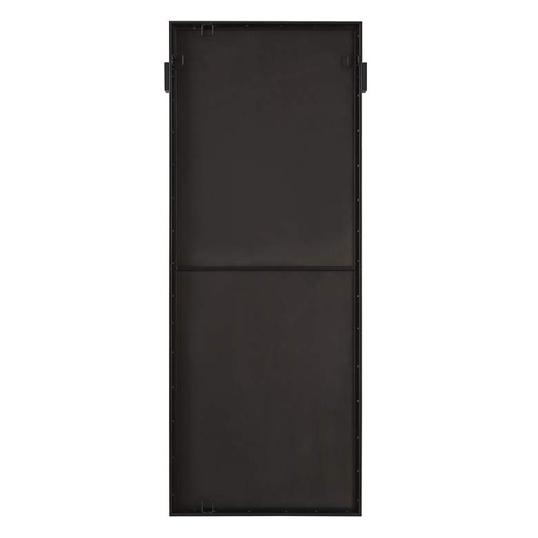 Image 7 Stratton 29 3/8" x 72" Satin Black Iron Framed Wall Mirror more views
