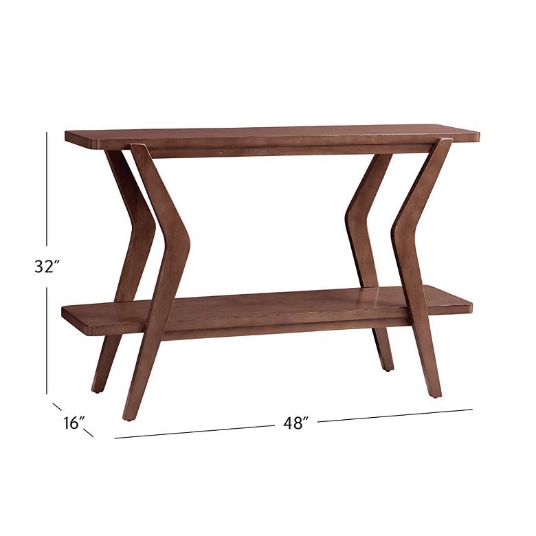 Image 7 Stratton 32" Walnut Console Table more views