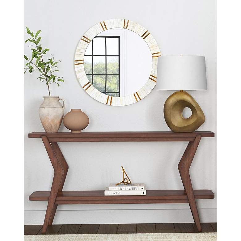 Image 5 Stratton 48" Wide Walnut Console Table more views
