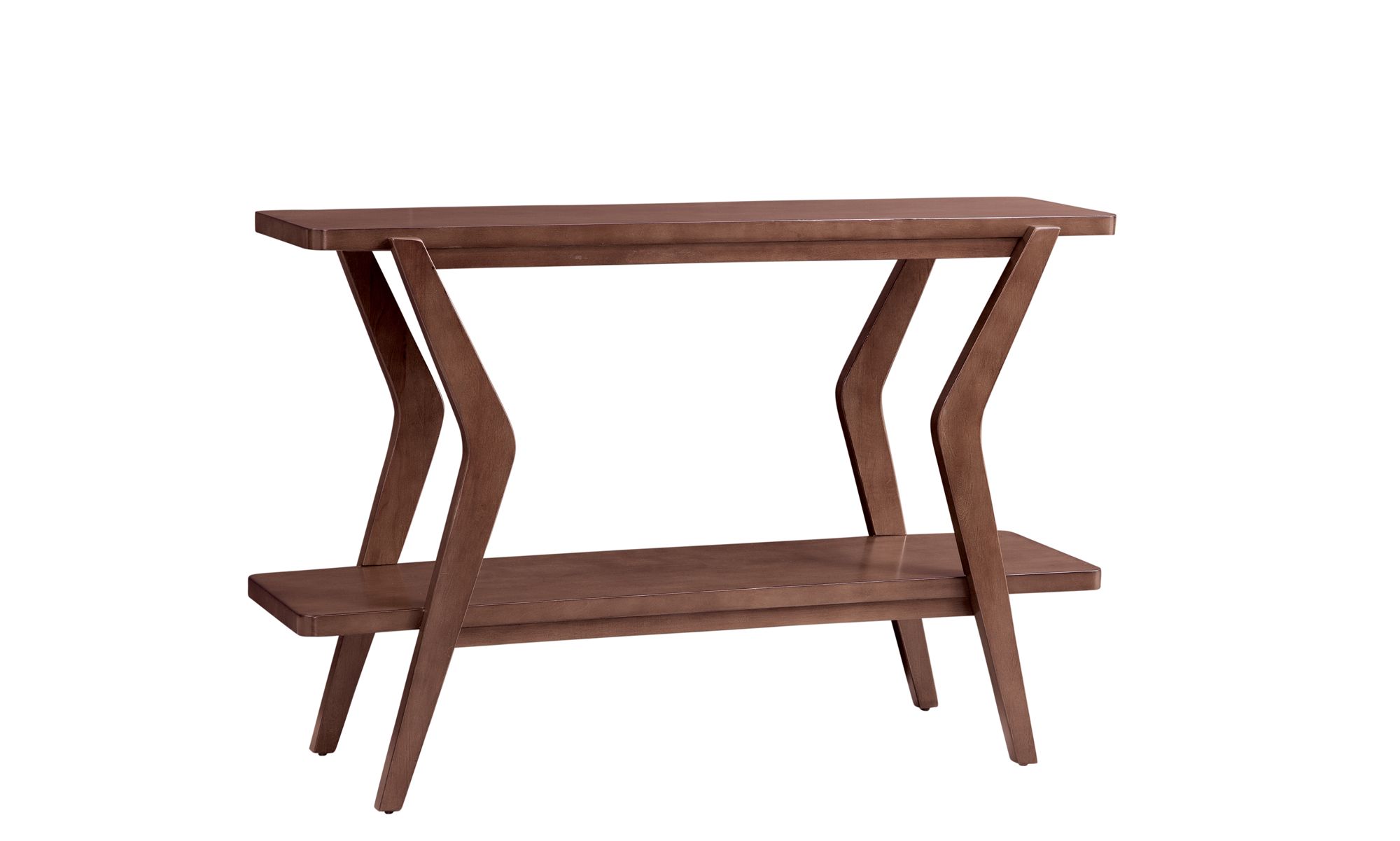 Image 3 Stratton 48" Wide Walnut Rectangular Console Table more views