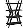 Stratton 66" High Matte Black 4-Shelf Etagere
