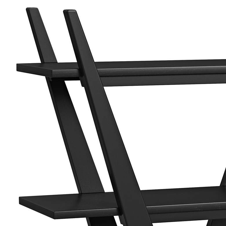 Image 3 Stratton 66" High Matte Black 4-Shelf Etagere more views