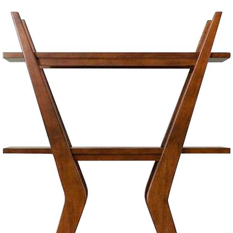Image 2 Stratton 66" High Walnut 4-Shelf Etagere more views