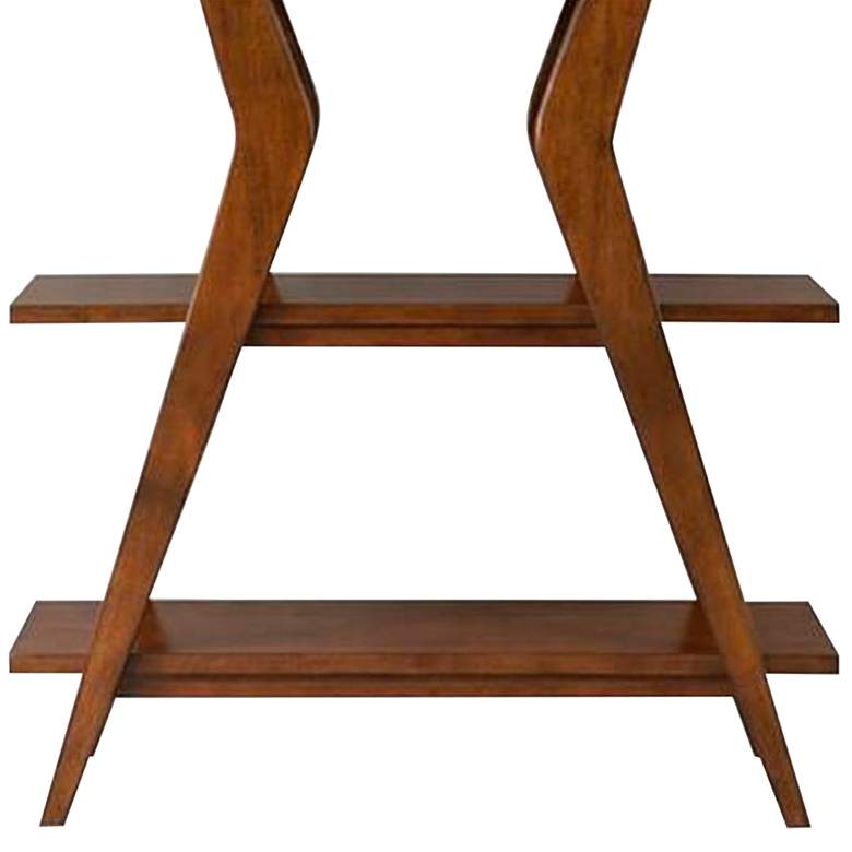 Image 3 Stratton 66 inch High Walnut 4-Shelf Etagere more views