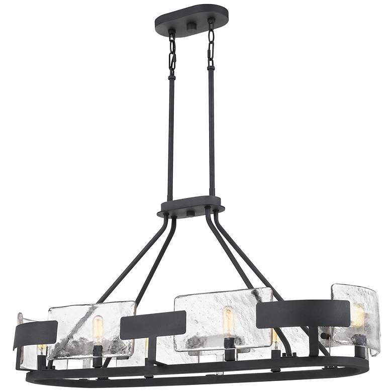 Image 1 Stratum 37 3/4" Wide Royal Ebony 6-Light Island Chandelier