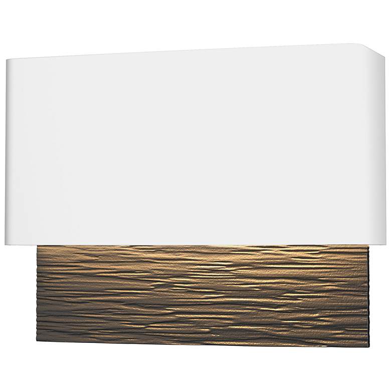 Image 1 Stratum 9.5"H Black Accented Coastal White Dark Sky LED Outdoor Sconce